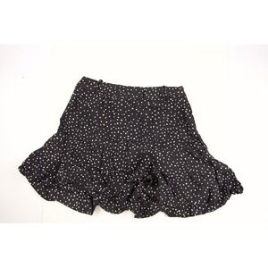 ZARA Black White‎ Polka Dot Ruffle Tiered Mini Skirt XS